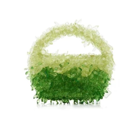 Clio Peppiatt Handbags - SOLD ❌ Clio Peppiatt Green Quartz Beaded Bag